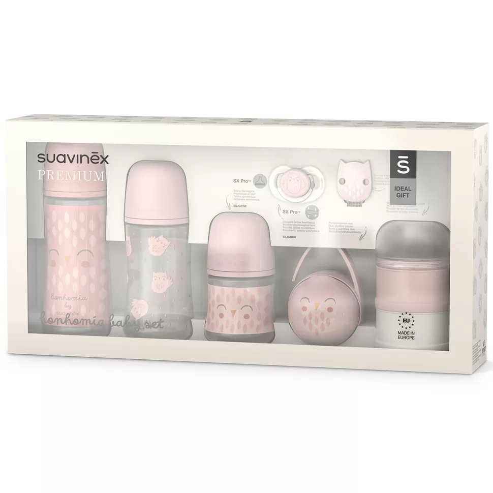 Suavinex Biberonnerie>Welcome Baby Set Bonhomia - Rose